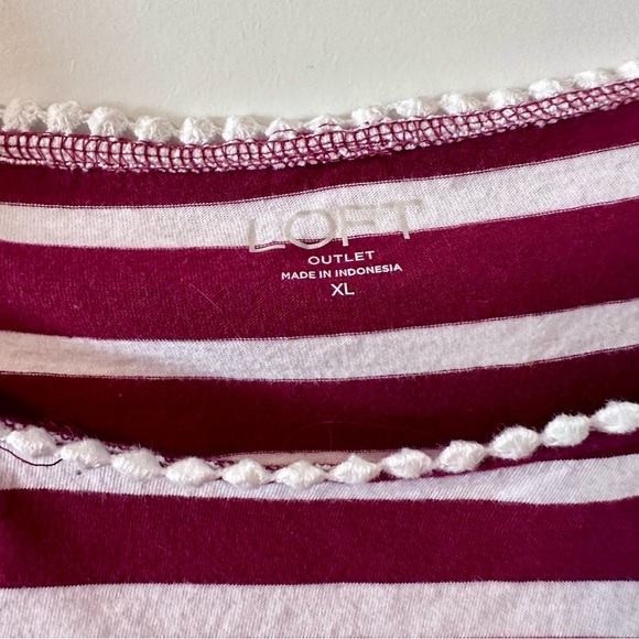 Garnet and white stripe loft tank top - Picture 2 of 5